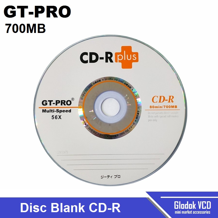 GT-Pro CD-R Plus 56x CD Kosong Disc Blank isi 50pcs