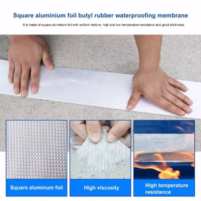 Strong aluminium foil butyl tape self adhesive waterproof UV