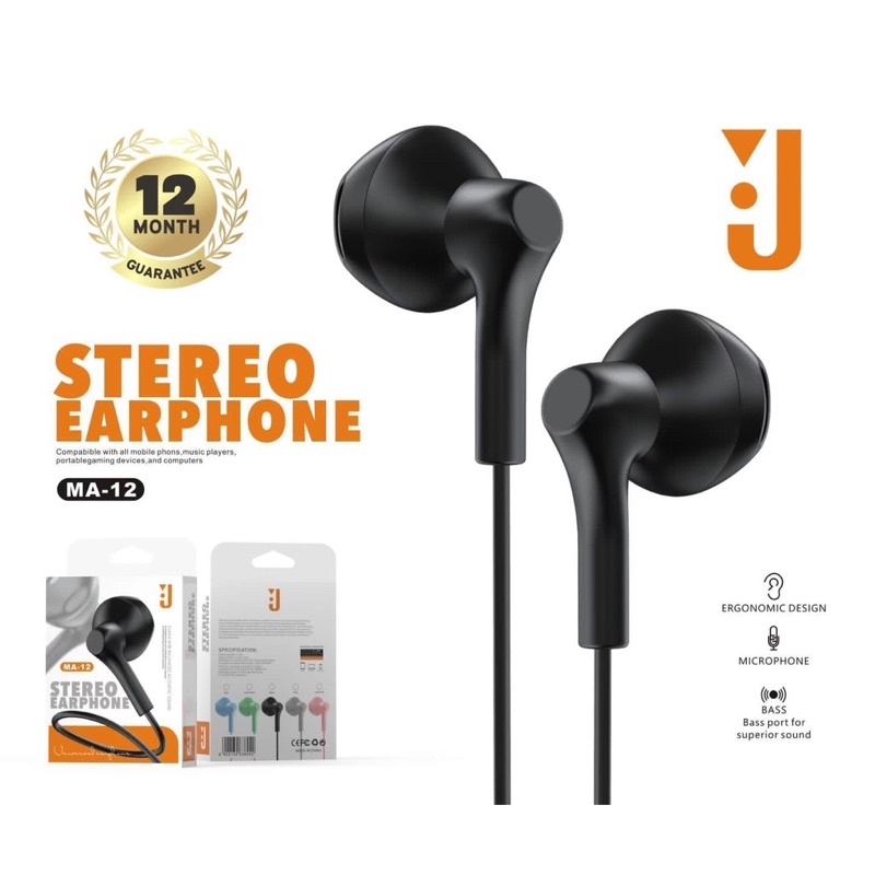 Earphone J MA-12 MACARON Headset J JBL MA-12 - Handsfree J JBL MA12 - Earphone J JBL MA 12 - Headset