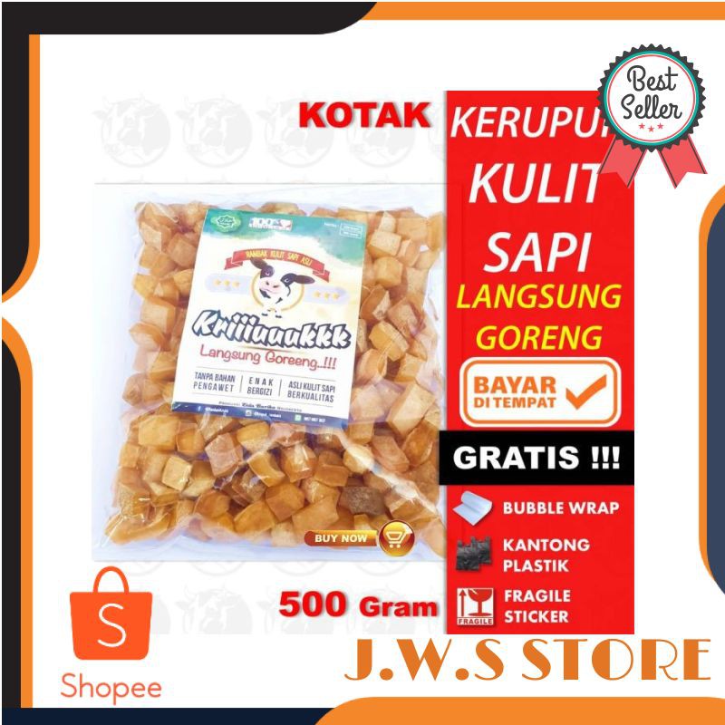 

RAMBAK SAPI MENTAH 500G / KERUPUK RAMBAK SAPI / KRUPUK KULIT SAPI SUPER / KRECEK RAMBAK SAPI