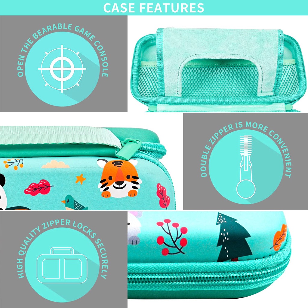 SEAFER Carry Case Pouch Storage Bag Animal Crossing Nintendo Switch V1/V2/ Oled