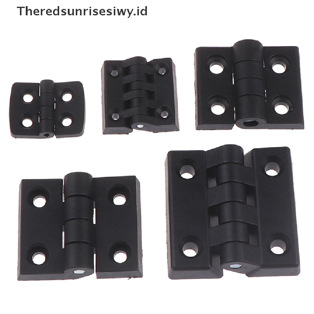 Theredsunrisesiwy.Id 1pc Engsel Pintu Lemari Mini Bahan Plastik Abs Warna Hitam