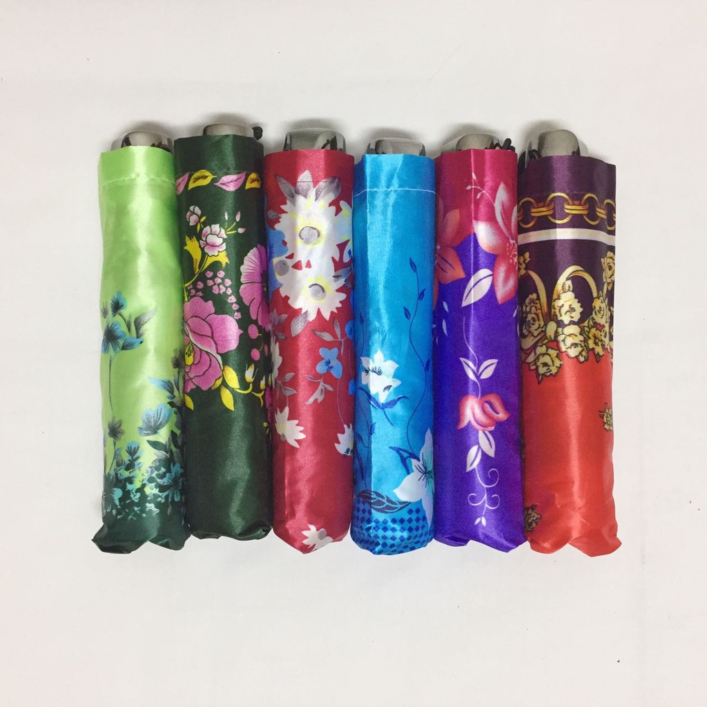 Jktumbrella - Payung lipat 3 bunga satin - 999