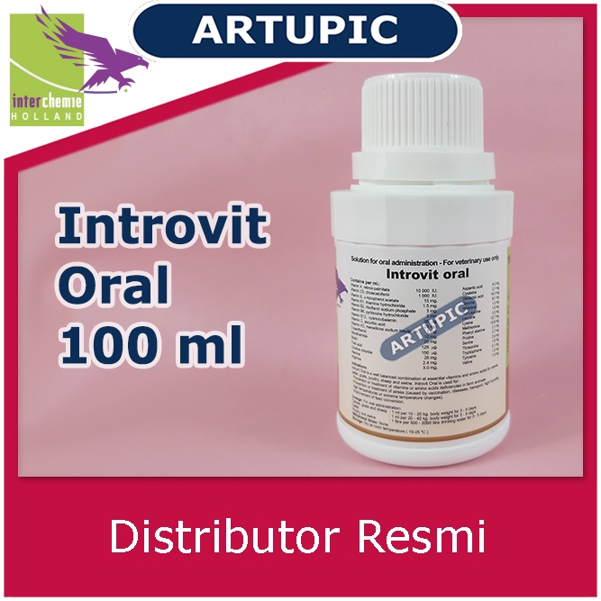 Introvit Oral 100 ml Multivitamin Lengkap Asam Amino Ternak Hewan Vitamin Holland Mempercepat Pertumbuhan dan Meningkatkan Produksi Telur Daya Tahan Tubuh Mengatasi Stres Stamina Daging Telur Susu Ayam Sapi Kambing Babi Domba