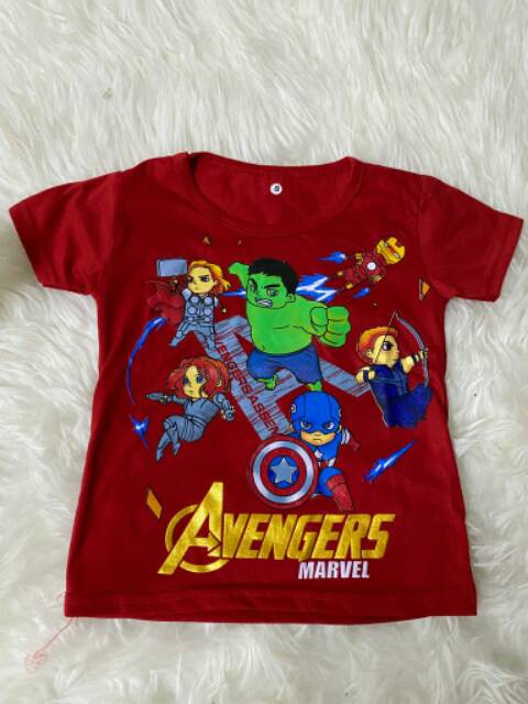 Kaos anak cowok (AVENGERS)  1-9 tahun