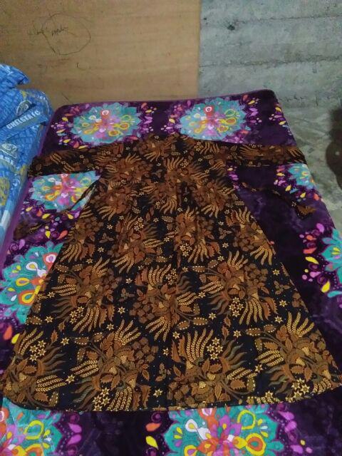 Ms Gamis Batik Sriwedari Maxi Super Jumbo Xxxl Ld 120c. Bumil/busui Katun Sogan
