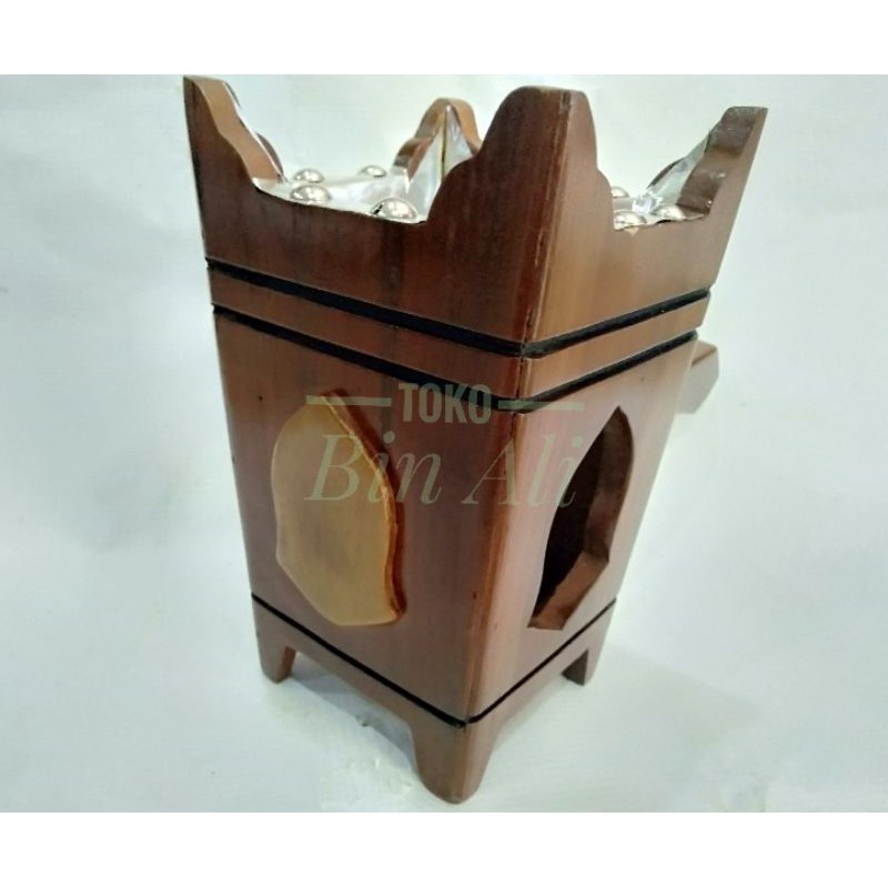 Mabkhara Perapen Tempat Bukhur Dupa Kayu Jati Model Terompah