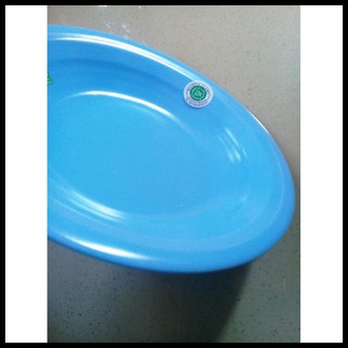  Piring  Ulir Datar  9 Biru Tosca Melamine Golden Flying 