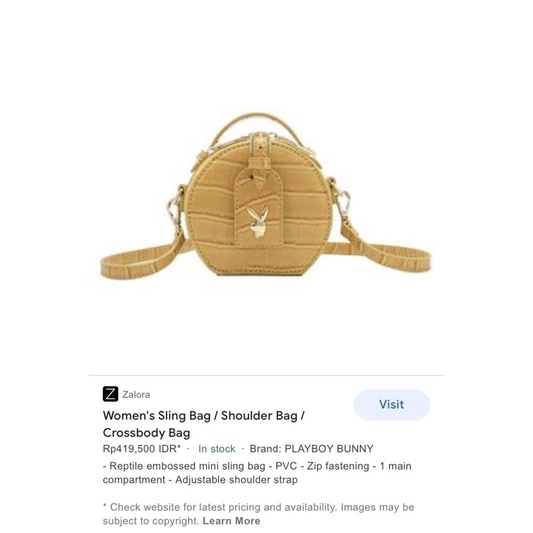 Sling Bag Playboy Bunny