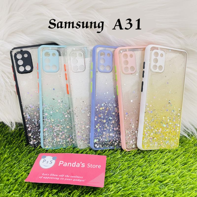 Glitter Case Samsung A31 Funny Color Dengan Pelindung Kamera (PsS)