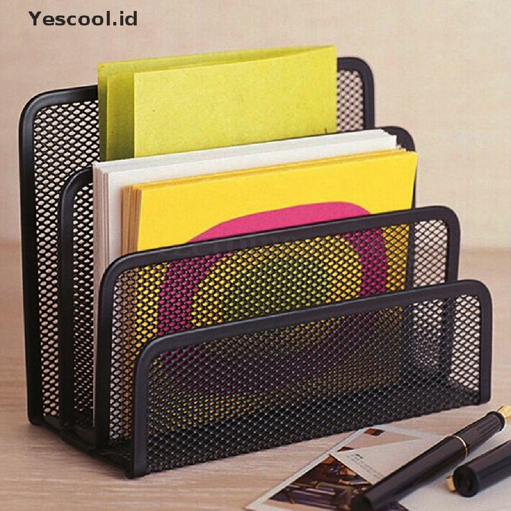 Rak Holder Kertas Surat Bahan Mesh Warna Hitam