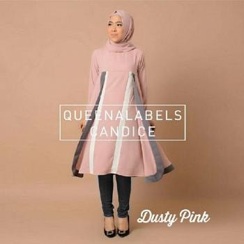 HOPYLOVY SUPER SALE - Set Muslimah Candice (Tunik + Celana + Pashmina)