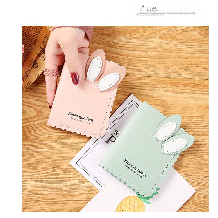 ♥TASBLUE♥ Dompet Kartu Wanita Fashion Lady Folding Wallet D18 Little Woman Wallet Pola Lucu Dompet Wanita Lipat Murah Fashion Korea