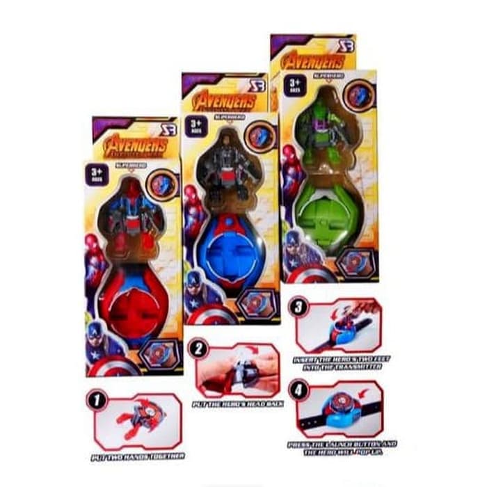 JAM TANGAN ROBOT AVENGERS INFINITY WAR - JAM TANGAN ANAK - Biru