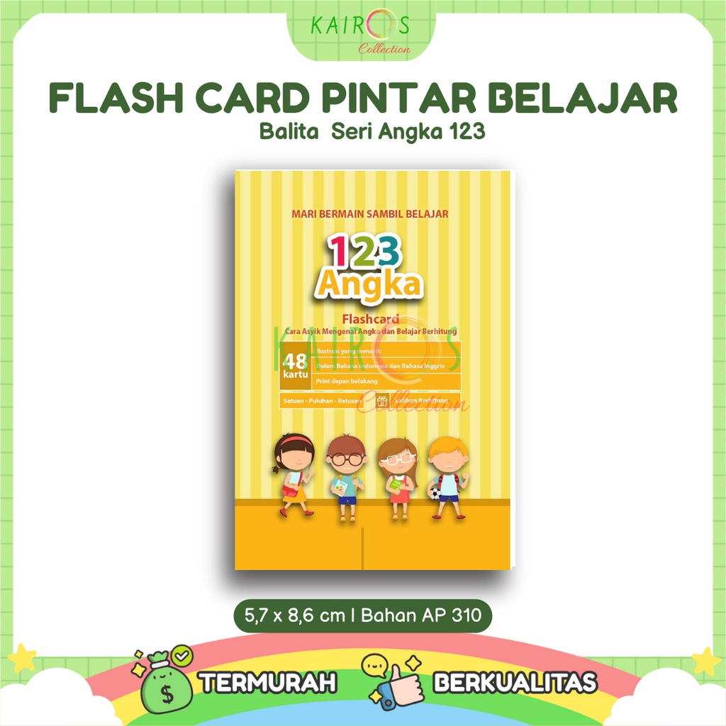 Flashcard Kartu Pintar Belajar Balita Seri Angka 123