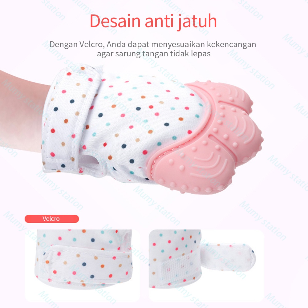 1PCS Sarung Tangan Teether Bahan Silikon BPA Free Mainan Gigitan bayi