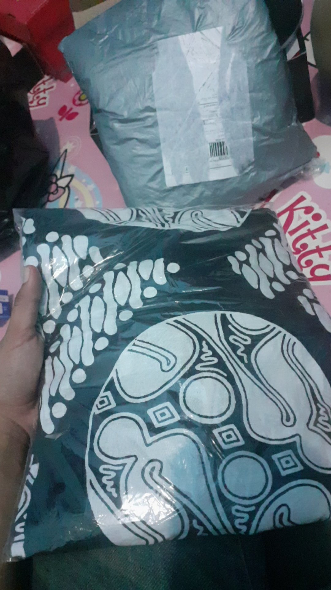 [ada Couple Jumbo] Tunik Shibori Black Batik Serut Monochrome Monokrom Muslim Seragam Kerja Kantor