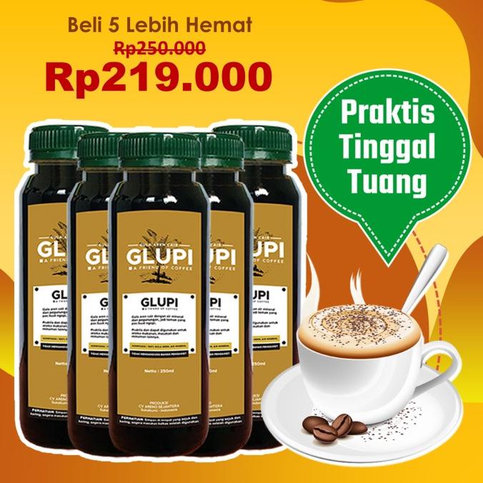 

[PAKET 5 BOTOL GLUPI] GULA AREN CAIR BROWN SUGAR ORGANIC UNTUK KOPI CD364512ZX