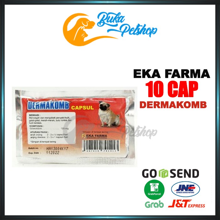 Obat Kulit Anjing EKA FARMA DERMAKOMB 10 Kapsul