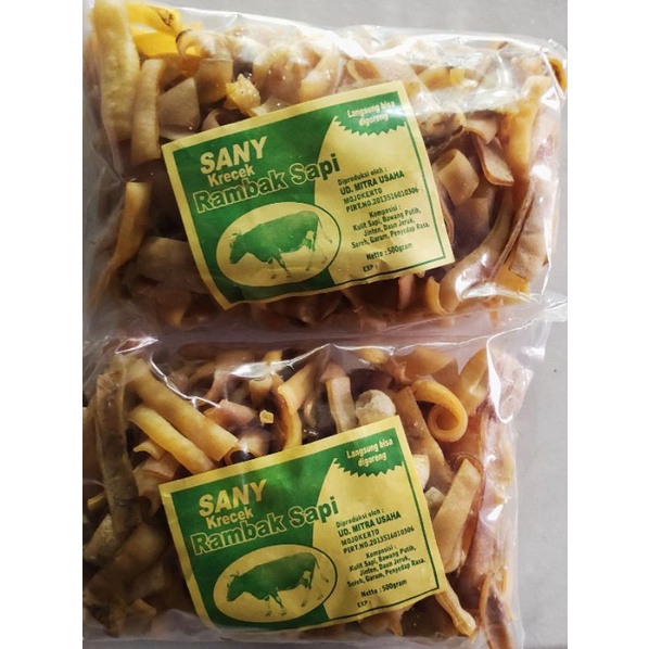 

Kerupuk (Krecek) Rambak Kulit Sapi Dengan Bentuk Stick Siap Goreng Isi 500gram