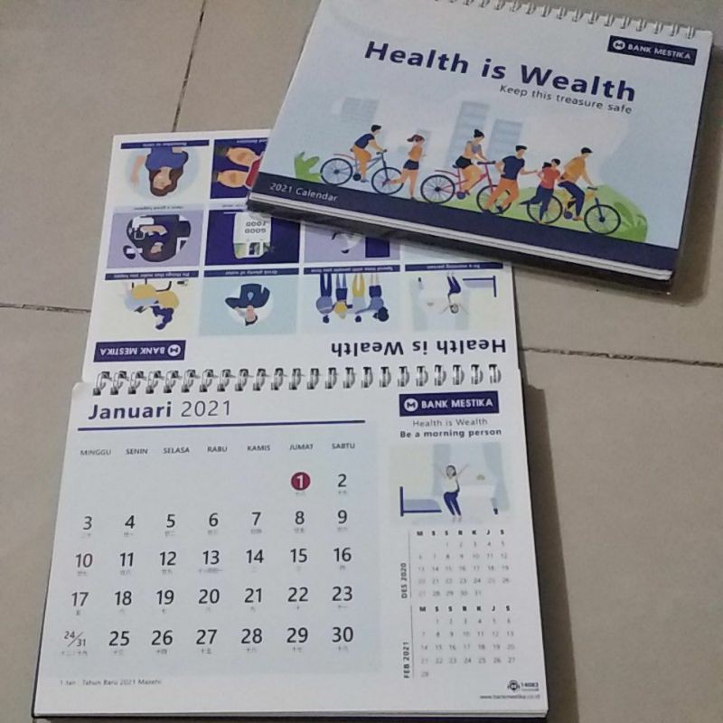Jual Kalender Meja tahun 2021 logo bank  Shopee Indonesia