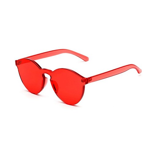 Kacamata Jelly Candy Sunglasses Red color