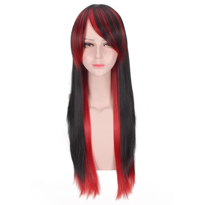 LOL-19 wig rambut palsu lolita cosplay harajuku daily three tone