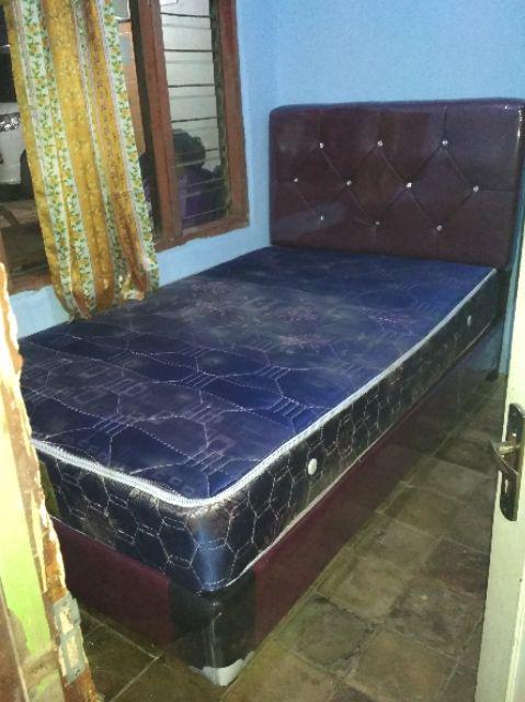 Divan Oscar Springbed Minimalis + Headboard Cherry All Size (harga Promo)