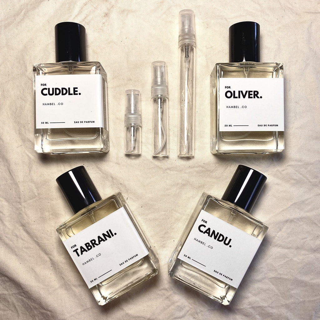 [Decant Share] HAMBEL Parfum | Cuddle | Oliver | Tabrani | Candu | Staycation | Bestie | Me Time