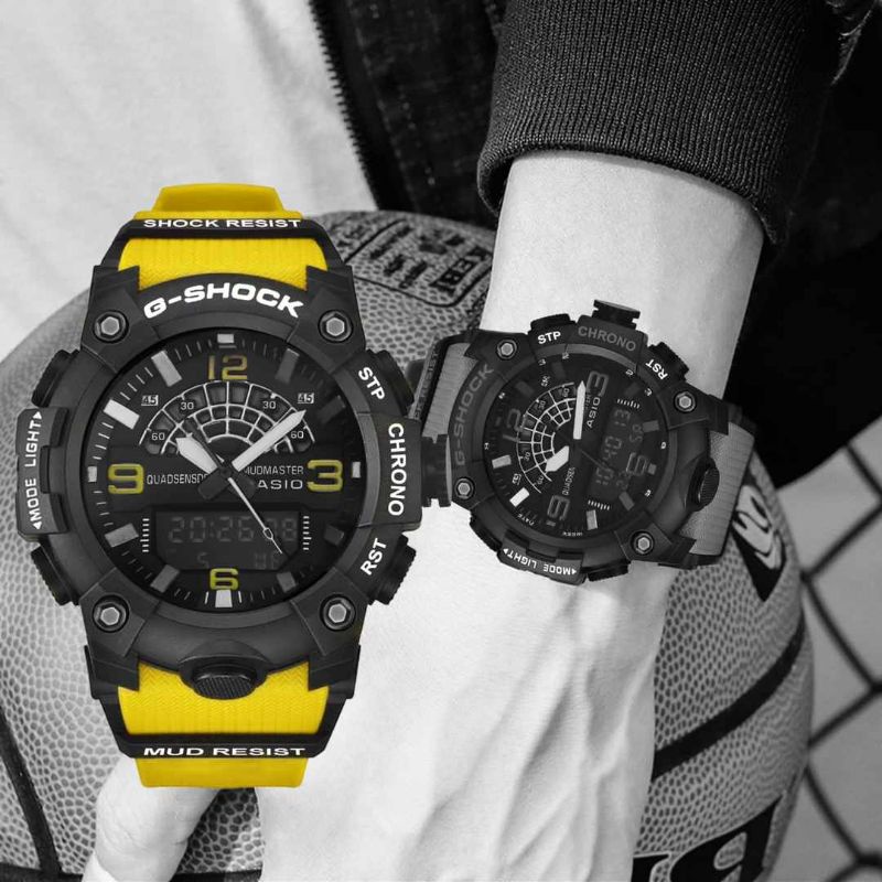 Jam tangan Sporty CASIO G SHOCK Mudmaster GG B100 Yellow Dualtime include box