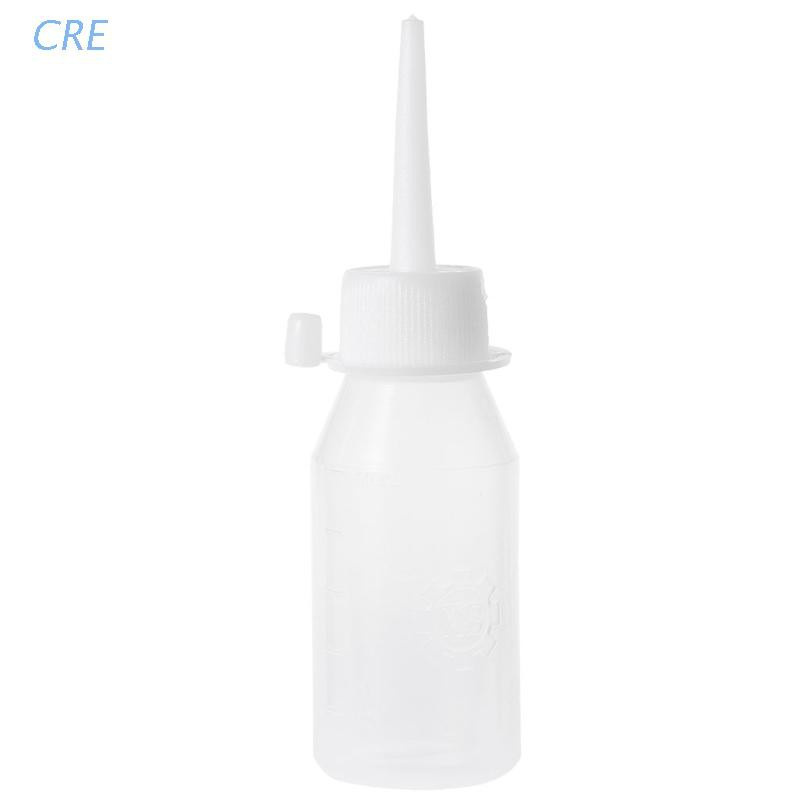 CRE  50ml Industrial Glue Gel Oil Applicator Squeeze Bottle Clear White Jet Dispenser