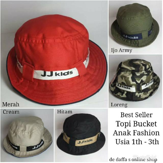 ☆ Topi Anak bucket fashion bahan katun berkualitas..