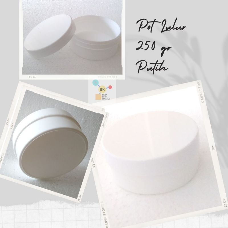 Pot Lulur 250 gram Putih