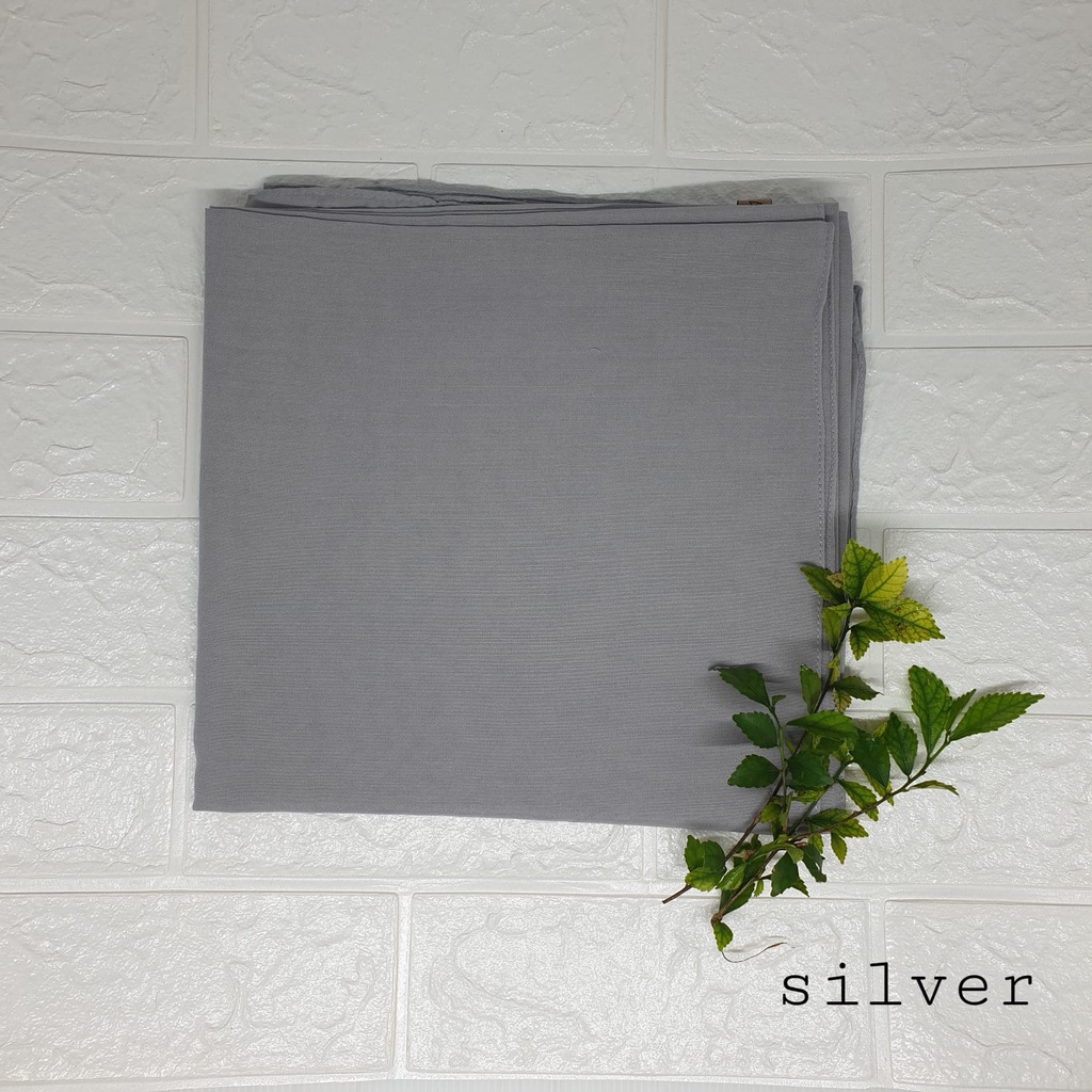 Hijab segi empat paris premium paris amour-Silver grey