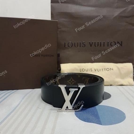 (BISA COD) Louis Vuitton LV Belt 40MM REVERSIBLE Ikat Pinggang Original Authentic SALE Kode 393