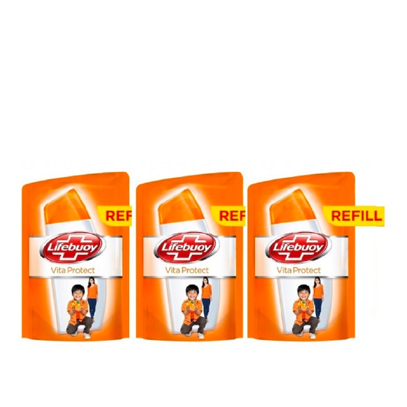 Lifebuoy Body Wash Sabun Mandi Cair Refill Vita Protect 3 x 450 mL