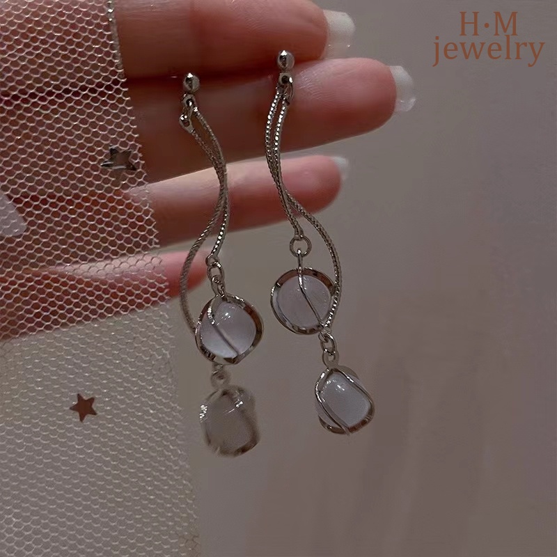 Anting Panjang Bentuk S Gaya Vintage