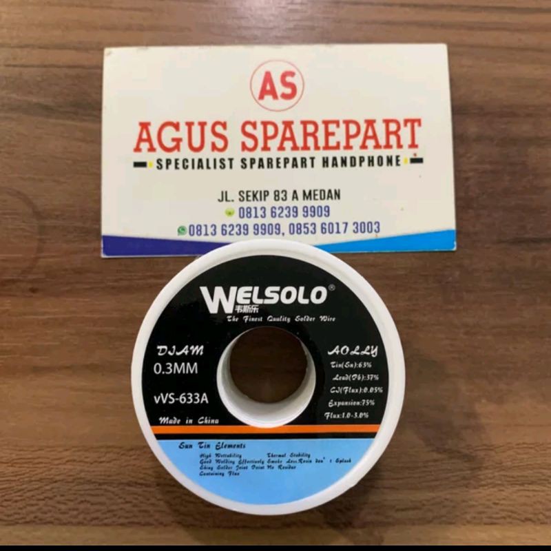 TIMAH GULUNG WELSOLO DJAM 0.3MM ORIGINAL