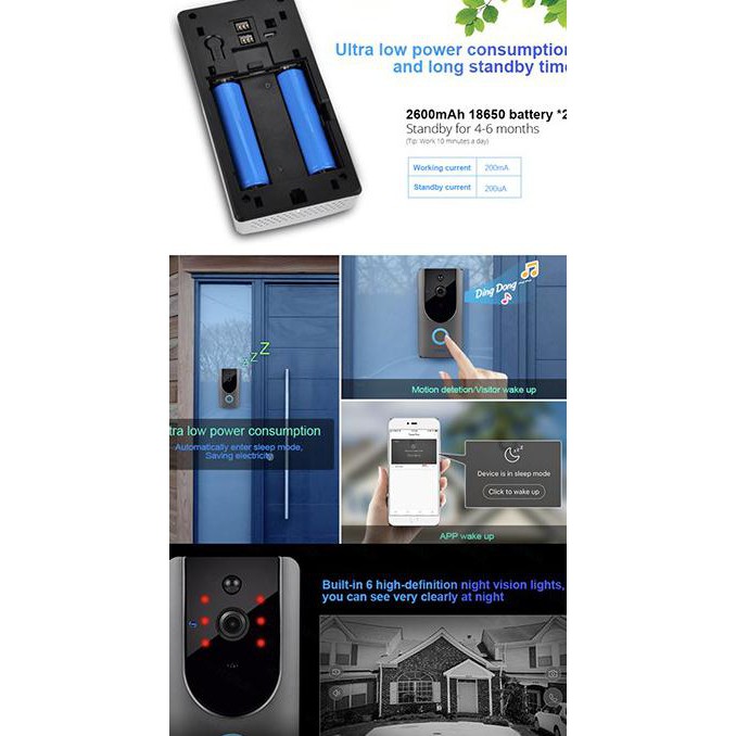 Kerui Video Camera Doorbell Bel Pintu Kamera Cctv