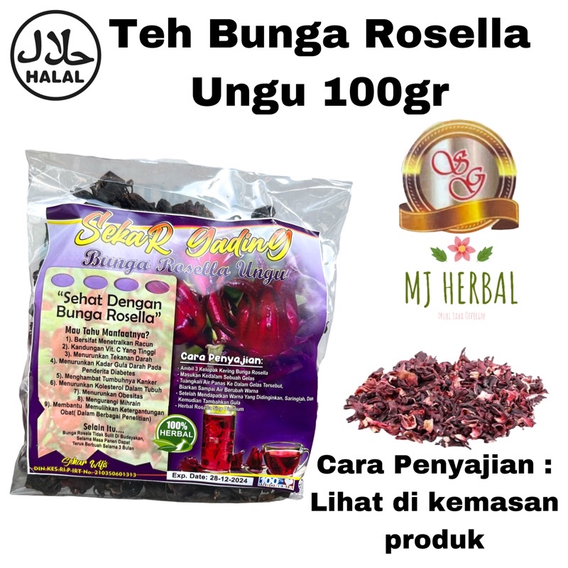 Jual Teh Bunga Rosella Ungu Teh Diabetesanti Kankermenetralkan Racun Dalam Tubuh Shopee 5404