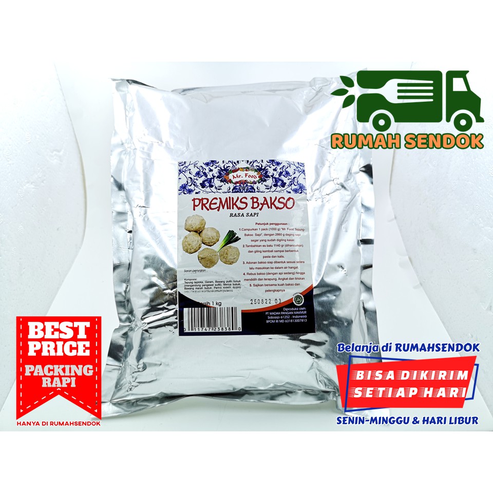 Tepung Baso Premix Instan Mr. Food 1000gr Tepung Bakso