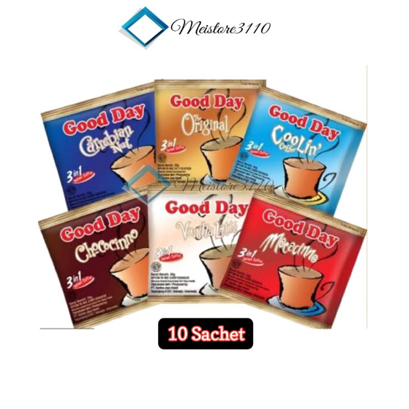 

Kopi Good Day 3 In 1 Varian Renteng 10 Sachet/rtg