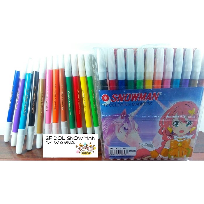 

Spidol SNOWMAN 12 Coloring Markers / Spidol 12 Warna