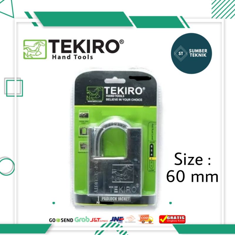 Gembok Pagar Anti Karat Jaket 60mm / Gembok Jacket Tekiro 60 mm