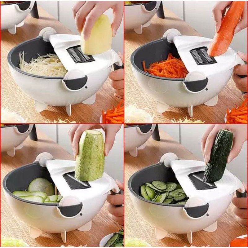 Wet Basket Vegetable Cutter Parutan Pemotong Sayur Serbaguna 7in1 / Alat Potong Kentang Sayur Multifungsi Pengiris Parutan Mangkok / KERANJANG SARINGAN PEMOTONG SAYUR BUAH / PARUTAN KEJU SERBAGUNA / WET BASKET VEGETABLE CUTTER