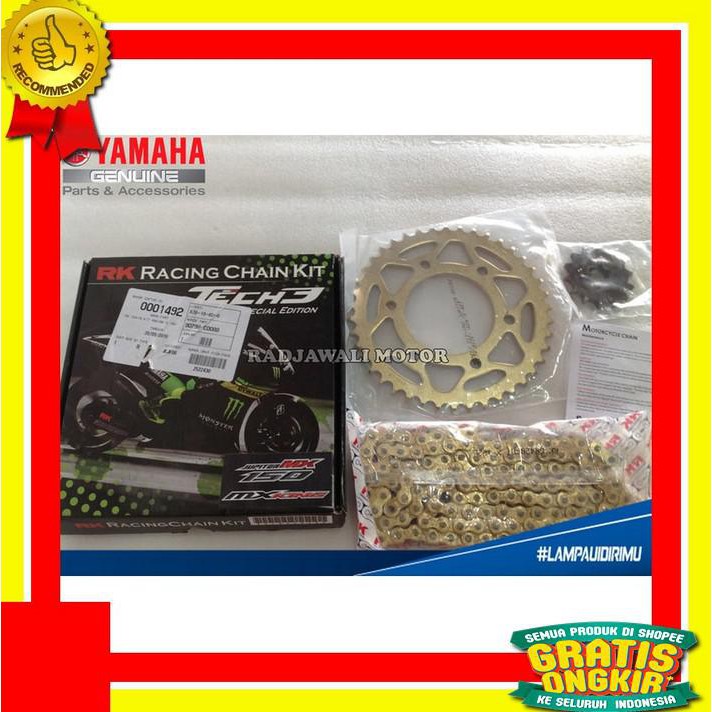 MURAH GIR SET / GER SET JUPITER MX KING RK RACING CHAIN KIT
