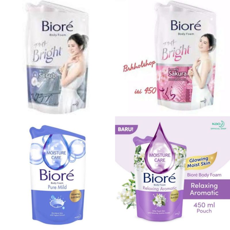 Biore Body wash Sabun mandi cair Biore 450 / 400 ml murah terlaris