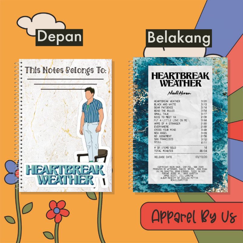 

Notebook A5 Niall Horan || Refillable Spiral