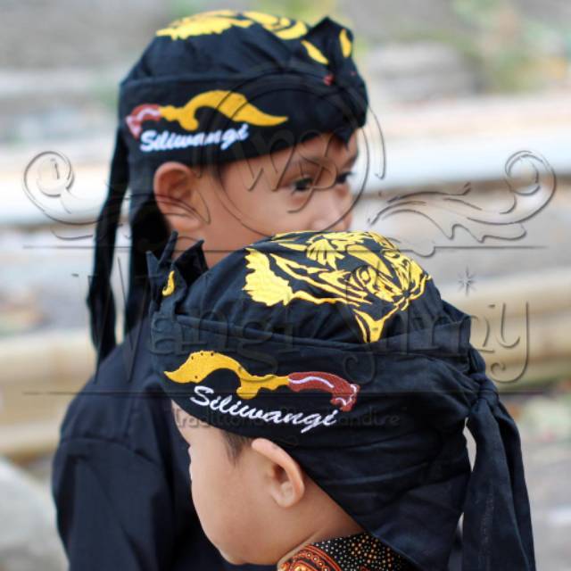 Blangkon Siliwangi Anak - Iket Kepala Sunda Ukuran Anak - Totopong Bendo Sunda - Ikat Iket Siliwangi