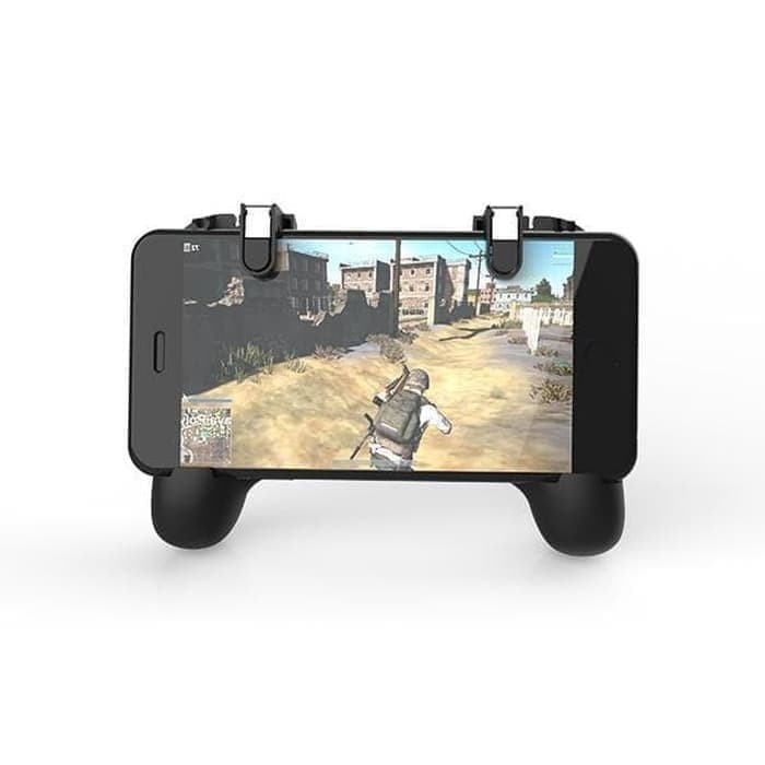 PROMO (BISA COD) Robot RT-GP02 Shooting Game Controller Black / Gamepad Fan 4 in 1 / Powerbank Hitam Original Resmi